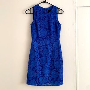 J crew blue floral classy dress